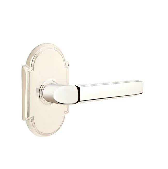 Emtek - Concealed, Passage, No.8 Rosette, Milano Lever, US14 - Polished Nickel