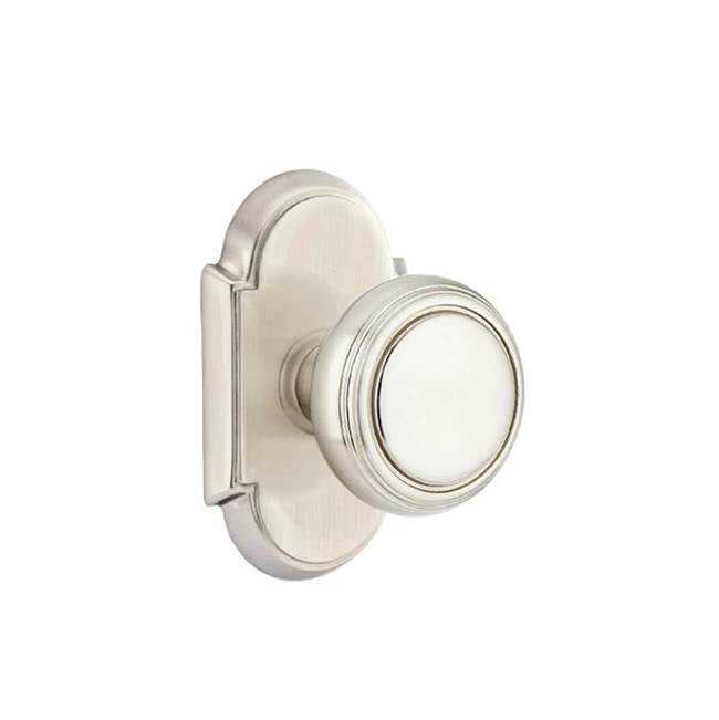 Emtek - Concealed, Passage, No.8 Rosette, Norwich Knob, US15 - Satin Nickel