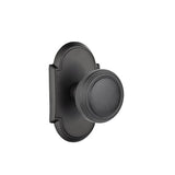 Emtek - Concealed, Passage, No.8 Rosette, Norwich Knob, US19 - Flat Black