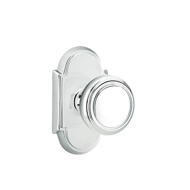 Emtek - Concealed, Passage, No.8 Rosette, Norwich Knob, US26 - Polished Chrome
