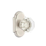 Emtek - Privacy, No.8 Rosette, Old Town Crystal Knob, US15 - Satin Nickel