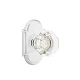Emtek - Privacy, No.8 Rosette, Old Town Crystal Knob, US26 - Polished Chrome