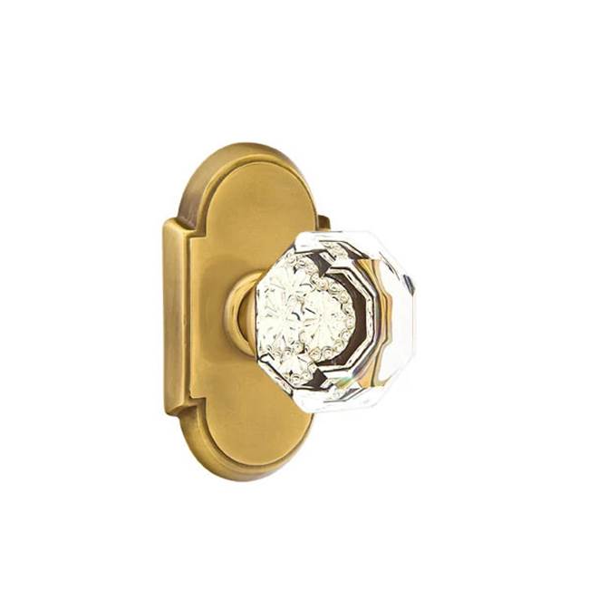 Emtek - Privacy, No.8 Rosette, Old Town Crystal Knob, US7 - French Antique