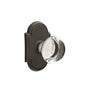 Emtek - Privacy, No.8 Rosette, Providence Crystal Knob, US10B - Oil Rubbed Bronze