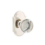 Emtek - Privacy, No.8 Rosette, Providence Crystal Knob, US14 - Polished Nickel