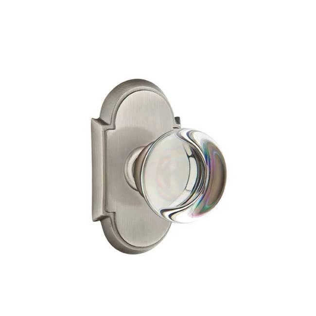 Emtek - Privacy, No.8 Rosette, Providence Crystal Knob, US15A - Pewter