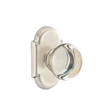 Emtek - Privacy, No.8 Rosette, Providence Crystal Knob, US15 - Satin Nickel