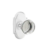 Emtek - Privacy, No.8 Rosette, Providence Crystal Knob, US26 - Polished Chrome