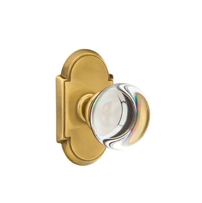 Emtek - Privacy, No.8 Rosette, Providence Crystal Knob, US7 - French Antique