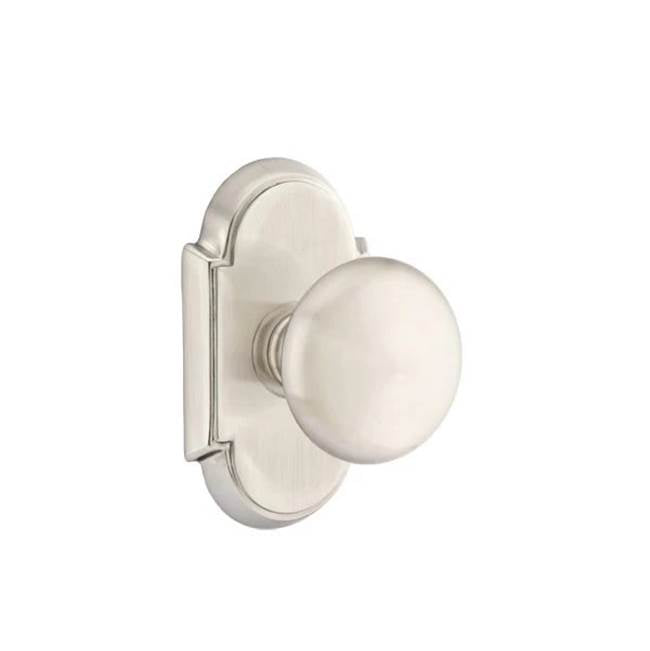 Emtek - Concealed, Passage, No.8 Rosette, Providence Knob, US15 - Satin Nickel
