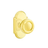 Emtek - Concealed Fastener, Passage, No.8 Rosette, Ribbon and Reed Knob, US3NL - Unlacquered Brass