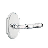 Emtek - Passage, No.8 Rosette, Ribbon and Reed Lever, LH, US26 - Polished Chrome