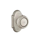 Emtek - Concealed, Passage, No.8 Rosette, Rope Knob, US15A - Pewter