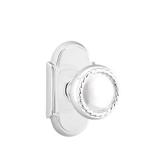 Emtek - Privacy, No.8 Rosette, Rope Knob, US26 - Polished Chrome
