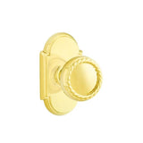 Emtek - Privacy, No.8 Rosette, Rope Knob, US3 Lifetime - Polished Brass