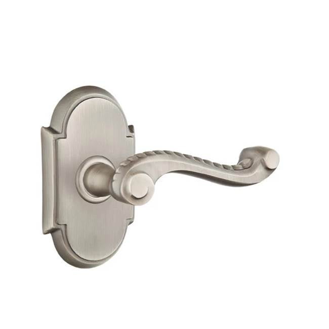 Emtek - Privacy, No.8 Rosette, Rope Lever, LH, US15A - Pewter