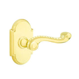 Emtek - Privacy, No.8 Rosette, Rope Lever, RH, US3NL - Unlacquered Brass