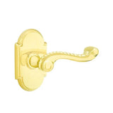 Emtek - Passage, No.8 Rosette, Rope Lever, RH, US3 Lifetime - Polished Brass