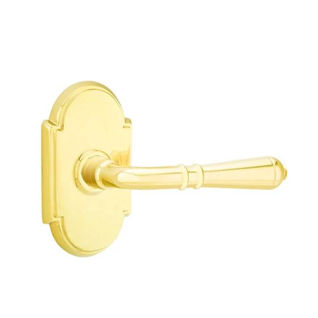 Emtek - Passage, No.8 Rosette, Turino Lever, RH, US3NL - Unlacquered Brass