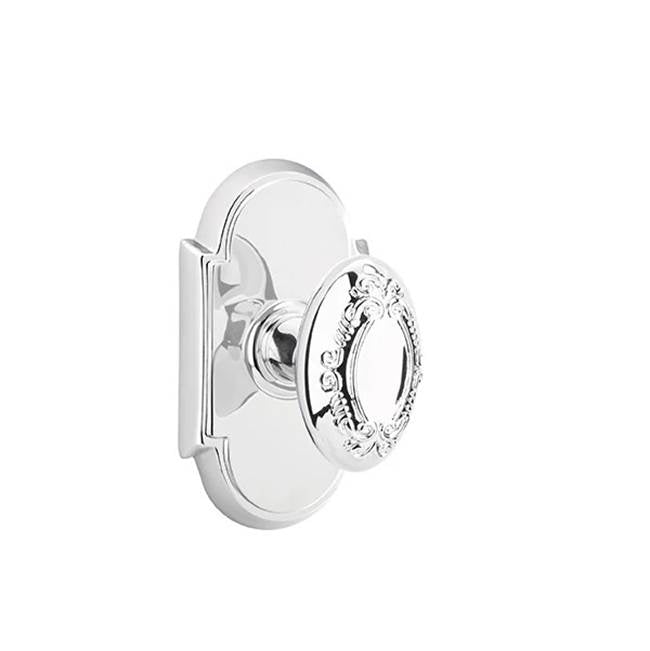 Emtek - Concealed, Privacy, No.8 Rosette, Victoria Knob, US26 - Polished Chrome