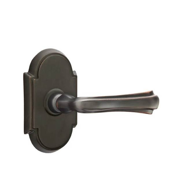 Emtek - Privacy, No.8 Rosette, Wembley Lever, LH, US10B - Oil Rubbed Bronze