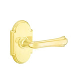 Emtek - Passage, No.8 Rosette, Wembley Lever, RH, US3 Lifetime - Polished Brass