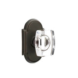 Emtek - Privacy, No.8 Rosette, Windsor Crystal Knob, US10B - Oil Rubbed Bronze