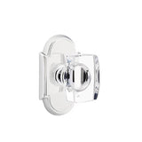 Emtek - Concealed, Privacy, No.8 Rosette, Windsor Crystal Knob, US26 - Polished Chrome