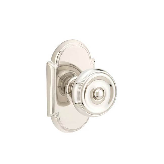 Emtek - Concealed, Passage, No.8 Rosette, Waverly Knob, US14 - Polished Nickel