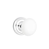 Emtek - Dummy, Regular Rosette, Ice White Knob, US26 - Polished Chrome