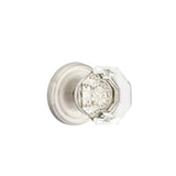 Emtek - Privacy, Regular Rosette, Old Town Crystal Knob, US15 - Satin Nickel