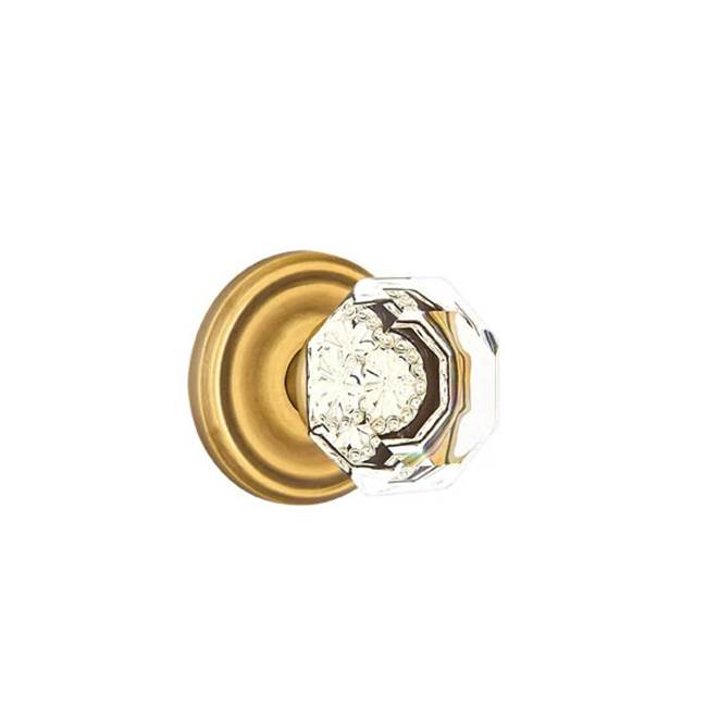 Emtek - Privacy, Regular Rosette, Old Town Crystal Knob, US7 - French Antique