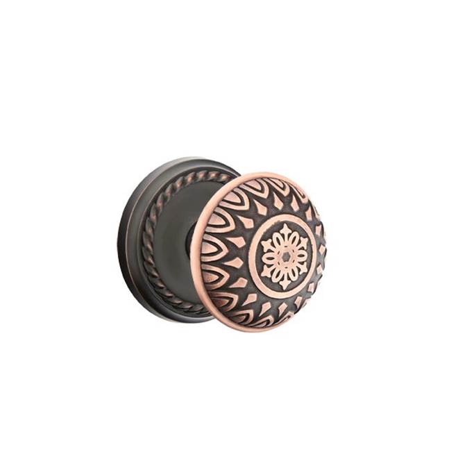 Emtek - Passage, Rope Rosette, Lancaster Knob, US10B - Oil Rubbed Bronze