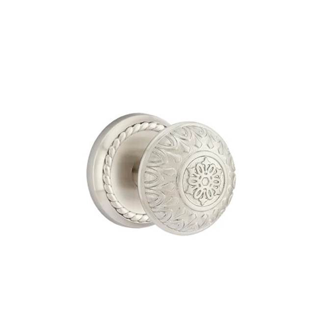 Emtek - Passage, Rope Rosette, Lancaster Knob, US15 - Satin Nickel