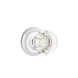Emtek - Concealed, Privacy, Rope Rosette, Old Town Clear Knob, US26 - Polished Chrome