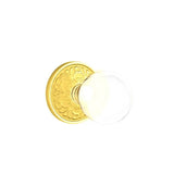 Emtek - Privacy, Lancaster Rosette, Bristol Crystal Knob, US3NL - Unlacquered Brass