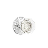 Emtek - Concealed, Passage, Lancaster Rosette, Old Town Clear Knob, US26 - Polished Chrome