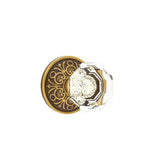 Emtek - Concealed, Passage, Lancaster Rosette, Old Town Clear Knob, US7 - French Antique