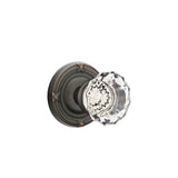 Emtek - Dummy, Ribbon and Reed Rosette, Astoria Crystal Knob, US10B - Oil Rubbed Bronze
