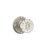 Emtek - Privacy, Ribbon and Reed Rosette, Astoria Crystal Knob, US15A - Pewter