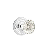 Emtek - Privacy, Ribbon and Reed Rosette, Astoria Crystal Knob, US26 - Polished Chrome