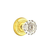 Emtek - Privacy, Ribbon and Reed Rosette, Astoria Crystal Knob, US3 Lifetime - Polished Brass