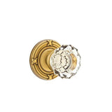 Emtek - Privacy, Ribbon and Reed Rosette, Astoria Crystal Knob, US7 - French Antique
