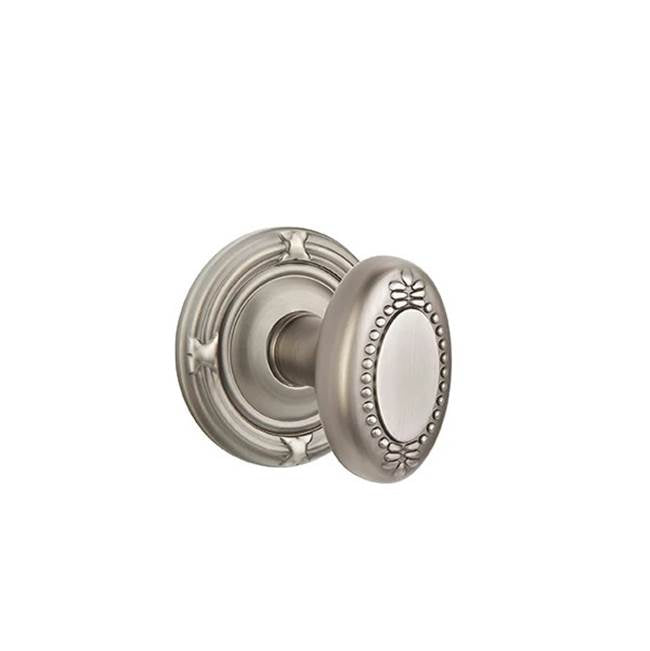 Emtek - Concealed, Privacy, Ribbon and Reed Rosette, Belmont Knob, US15A - Pewter