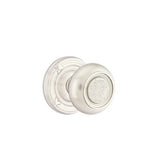 Emtek - Concealed, Privacy, Ribbon and Reed Rosette, Belmont Knob, US15 - Satin Nickel