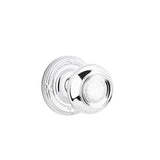 Emtek - Dummy, Ribbon and Reed Rosette, Belmont Knob, US26 - Polished Chrome