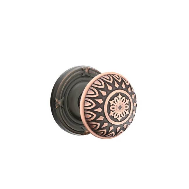 Emtek - Passage, Ribbon and Reed Rosette, Lancaster Knob, US10B - Oil Rubbed Bronze