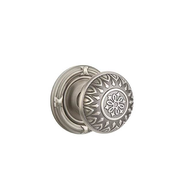 Emtek - Passage, Ribbon and Reed Rosette, Lancaster Knob, US15A - Pewter