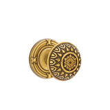 Emtek - Passage, Ribbon and Reed Rosette, Lancaster Knob, US7 - French Antique
