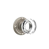 Emtek - Dummy, Ribbon and Reed Rosette, Lowell Crystal Knob, US15A - Pewter
